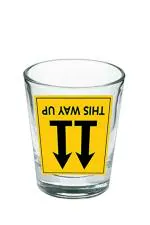AKP Sublimation Clear Shot Glass and Design - This Way up and Best Gift for Drink Lover