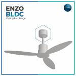Rallt ENZO 1200mm BLDC 32W Motor 5 Star Rated Ceiling Fans with Remote Control-WHITE