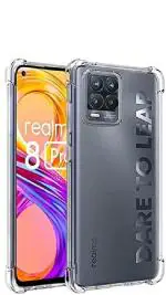 COVERBLACK Rubber Back Cover Compatible model for Realme 8 4G::Realme 8 Pro 4G - Transparent