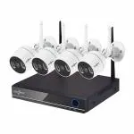 Active Pixel 3MP Auto Pair 4 Channel HD Wireless NVR Kit with 4X 3MP HD Outdoor Indoor Waterproof IP Security Cameras (White and Black)