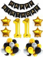 FANEX Solid Paper Happy Birthday Decoration Banner and Balloon(Pack of 107)