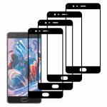 Kite Digital OnePlus 3/OnePlus 3T (Black) Tempered Glass Screen Protector with Edge to Edge Coverage and Easy Installation Kit (Pack of 4)