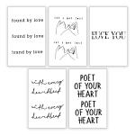SIMPLY INKED Temporary Lover's Quotes Tattoo Pack of 5 , Designer Tattoo for Girls Men Women (Lover's Quotes Tattoo Pack)