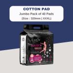 Cailin Care Antibacterial Cottony Sanitary Pads Sanitary Napkins (Total 40 Pads| XXXL| 320mm)