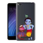 Fashionury Transparent Designer Printed Soft Back Case Cover for Mi Redmi 4A ''Lord Krishna'' Redmi 4A Back Cover/Redmi 4A Transparent Printed Back case Cover