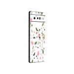 GADGETSWRAP Printed Vinyl Skin Sticker for Google Pixel 6 Pro - white pink flower