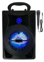 MUSIFY HOT SALE WS-403 Wireless Speaker Led Disco Light subwoofer Sound System with DJ Light Carry Handle-Travel Speaker Support Bluetooth, FM Radio, USB, Micro SD Card Reader, AUX with [Free Mic] 15 W, 4