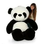 Hug N Feel Soft Toys White And Black Polyester And Fabric Panda Bear Soft Toy - 3 feet