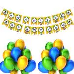 Festiko Set of 26 Pcs Krishna Janmashtami Decoration Combo (Banner & Balloons), Combo Decoration Supplies, Kanha Bal Gopal Janmashtami Decoration