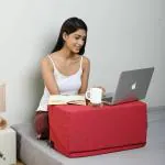 UrbanBed High Resilience Foam Large Size Dual Wedge Pillow with Removable Cover, 1 Unit (Peach) 22 x 22 x 10 Inches