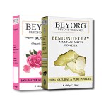 BEYORG Natural Rose Petal Powder and Bantonite Clay for Anti Acne and Pimple - 200 g