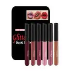 Kamz Glitter Flip Liquid Lipstick Matte Transforming Waterproof Long LastingPack of 6 Lipsticks