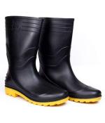 ETS Handpro Welcome Black and Yellow Plain Toe Gumboot Size 10