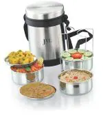 JVL Stainless Steel Hot Insulated Three Layer Lunch Box 1100ml