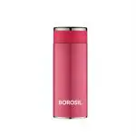 Borosil Hydra Travelsmart Pink 200 ml Stainless Steel Double Wall Vacuum Insulated Travel Mug | 6 Hours Hot & 8 Hours Cold