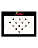 Comet Busters Purple, Black Round With Gold Beads Border Bindi For Women