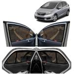 Kingsway Car Magnetic Sun Shades Curtains for Honda Jazz, Model Year : 2018 Onwards, Half Cut in Front Window with Rear Windshield, Color : Black, Cotton Mesh, Complete Set of 5 Piece