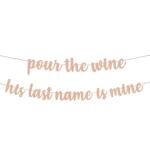 Festiko Rose Gold Glitter Banner, Bridal Shower Decorations, Bachelorette Party Decorations Favors, Supplies, Wedding Shower Decorations, Engagement Brunch Bridal Shower Decor