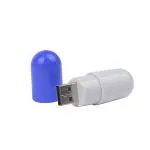 Eo Blue And White Usb 2.0 Capsule Pill Shaped 64 Gb Pen Drive With Class 10 Chip