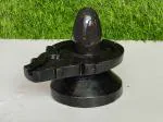 SHIVAM VASTU KALA SHIVLING ART Black Narmada Shivlingam Narmadeshwar Shiva Lingam Shiv Ling Energized Stone Design Shiva Lingam Small Narmada ShivLinga for Home Hindu Mandir Pooja Mahadev Lingam by Shivam VASTU Kala SHIVLING Art