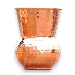 Healthandwealth Hammered Design Pure Copper Tumbler Glass Serves Ayurveda Health Benefits | Capacity Of 400 Ml. Uncoated,And Lacquer-Free -Muglai Tumbler