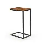 Wakeup India Sheesham Wood Laptop Table for Single Student | Tumbly Solid Wood Study Desk | Iron Metal Frame with Solid Rosewood Table for Office, Home, Student | Side Table for Lamp Stand | ( Light Honey Colour Finish, 1 Year Warranty )