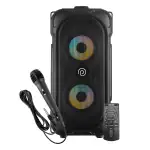 pTron Funk Party 40W Karaoke Bluetooth Party Speaker with Wired Microphone, Remote Control (Black)