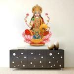 Divinedesigns Multicolor Vinyl Mata Lakshmi Wall Sticker