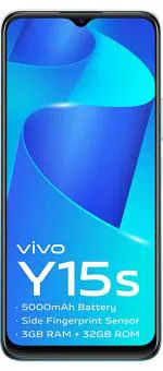 Vivo Y15s, 3GB RAM, 32GB ROM, Wave Green, Smartphone