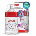 Luv lap Anti-Colic Wide Neck Natura Flo Baby Feeding Bottle, 150ml, New Born / Infants / Toddler upto 3 years, Stars, BPA Free
