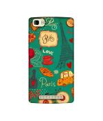 Casotec Paris Love Print Design Printed Silicon Soft TPU Back Case Cover for Panasonic P75