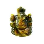 Astroghar Natural Tiger Eye Crystal Mini Ganesh Ji
