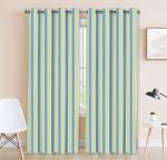 Yaanthiv's Pryan Homezz Multicolor Cotton Striped Room Darkening Door Curtain - 7 Ft (Pack Of 2)