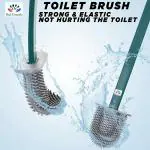 Sui Generis Silicone Toilet Cleaning Brush with Holder Toilet Anti Drip Set Toilet Cleaner Brush with Holder Stand for Western Toilet and Indian Toilet Brush with Holder Stand