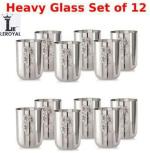 LEROYAL Classic Steel 300 ml Juice Glass Set (Pack of 12)