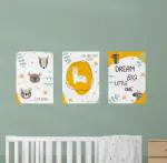 SpecialYou.in Pack of 3 Cute Motivational Wall Posters for Kids room wall decoration, wall stickers for kids room decoration items, cartoon wall stickers for kids room, Home decor items