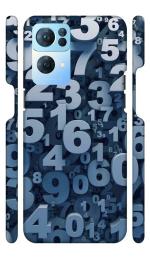 YAPZONE Mathematical Numbers |Designer Printed Hard Back Cover for Oppo Reno 7 4G Premium & Attractive Case for Your Smartphone