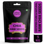 Urban Organics Certified Organic Black Chia seeds for Eating with Omega 3 and Fiber- 5kg