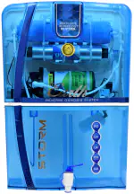 Earth Storm Blue alkaline filter RO + UV +UF + TDS 12 L Water Purifier (Blue transparent)