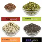 Andramart Raw Flax, Pumpkin, Sunflower and Chia mixed combo seeds 400 gm