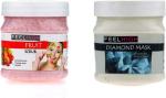 Feelhigh Face, Body Fruit Scrub (500 ml) and Diamond Mask (500 ml) Natural