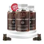 TEFETY Advanced Iron Gummies| Immune Support Supplement with Calcium, Vitamin B6 & B12 for Men Women and Kids | Iron Supplement for Growth & Hemoglobin- Kaccha Mango 30 Flavor Gummy Bears | Pack of 3