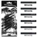 Qatalitic 6 Pcs Compressed Charcoal Stick Drawing Charcoal Assorted Hard Medium Soft For Sketching, Drawing, Shading - Black Black Charcoals