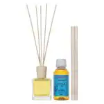 Sugandhim Anandin Reed Diffuser Set Siddhi Charishma, 1x 100ml, 1x 100ml Refill Oil & 10 Reed Sticks, Non Alcoholic, Living Room, Washroom, Bedroom, Study Table, Office, Ideal Gifting Set, Easy To Use, Chemical Free, Mood Lifter, Pleasant Fragrance