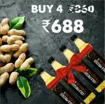 Olixir Cold Pressed Peanut oil Ground nut Pack of 4 ( 2 Litre )