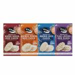 WiseCrack|Organic Rice Cakes Family Variety Pack -Brown Rice, Quinoa Power, Super Seeds, Flax Lovers|Gluten Free, No transfat, No Oil, No Cholestrol|105g each|Pack of 4