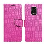 A D Enterprises Net Pink Flip Cover for Redmi Note 9 Pro Max | Magnetic Case | Shock Absorbent | Flip Cover Redmi Note 9 Pro Max
