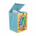PrettyKrafts Tom & Jerry Folding Laundry Basket for Clothes with Lid & Handle, 75 Litre, (Pack of 1)