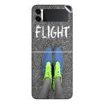 GADGETSWRAP Printed Vinyl Skin Sticker for Samsung Galaxy Z Flip 3 - take flight
