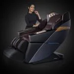 RoboticVibe RV7070 Zero Gravity AI Intelligent Core Manipulator Massage Chair, Full Body Massage Chair for Stress Relief with Massage Positions, 21 Automatic Massage Functions & Foot Roller - (Black +Brown)